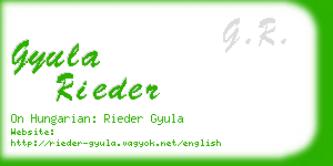 gyula rieder business card